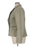 White House Black Market Houndstooth Tan Green Blazer Size 16 - photo 5