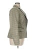 White House Black Market Houndstooth Tan Green Blazer Size 16 - photo 4
