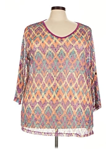Mirror Image 3/4 Sleeve Blouse (view 1)