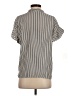 FRAME Stripes Tan Short Sleeve Blouse Size S - photo 2