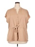 Assorted Brands 100% Polyester Tan Short Sleeve Blouse Size 2X - photo 1