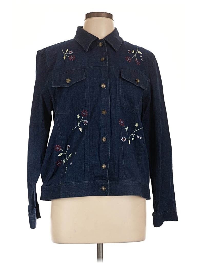 Pre-owned Alfred Dunner Denim Jacket In Blue