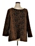 Liv Animal Print Brown Pullover Sweater Size XL - photo 1