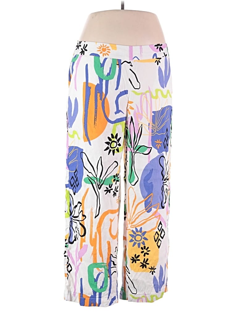 Pre-owned Chico's Linen Pants In White