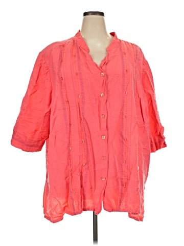 Maggie Barnes 3/4 Sleeve Button-Down Shirt (view 1)
