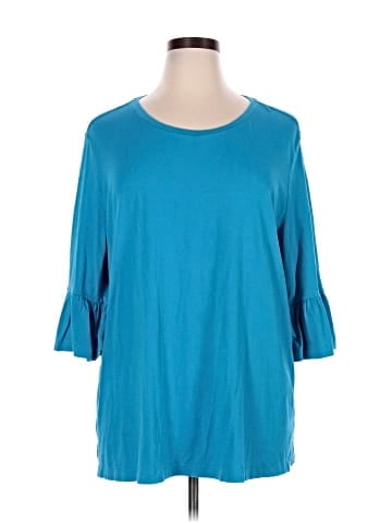 MULTIPLES 3/4 Sleeve Top (view 1)