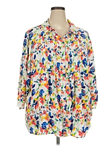 Woman Within 3/4 Sleeve Blouse (view 1)