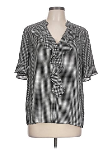 Karl Lagerfeld Paris Short Sleeve Blouse (view 1)