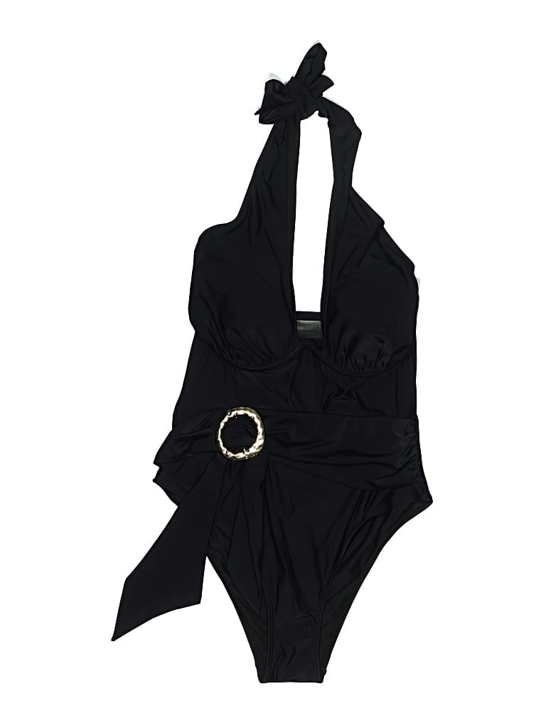 Pre-owned Eloquii One Piece Swimsuit In Black