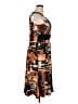 Perceptions Graphic Brown Casual Dress Size 16 - photo 4