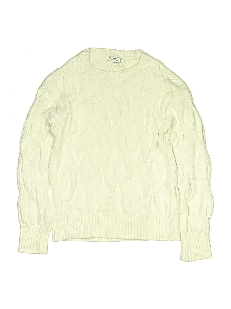 Pre-owned Crewcuts Kids' Pullover Sweater In Ivory