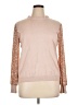 Adrianna Papell Metallic Pink Pullover Sweater Size XL - photo 1