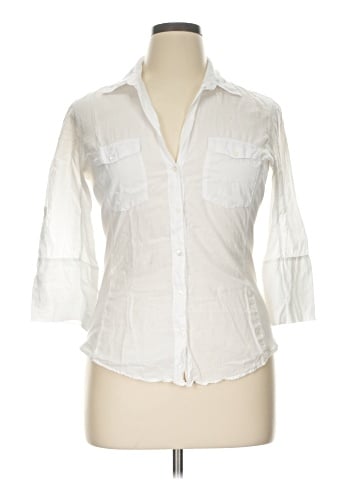 James Perse 3/4 Sleeve Button-Down Shirt (view 1)