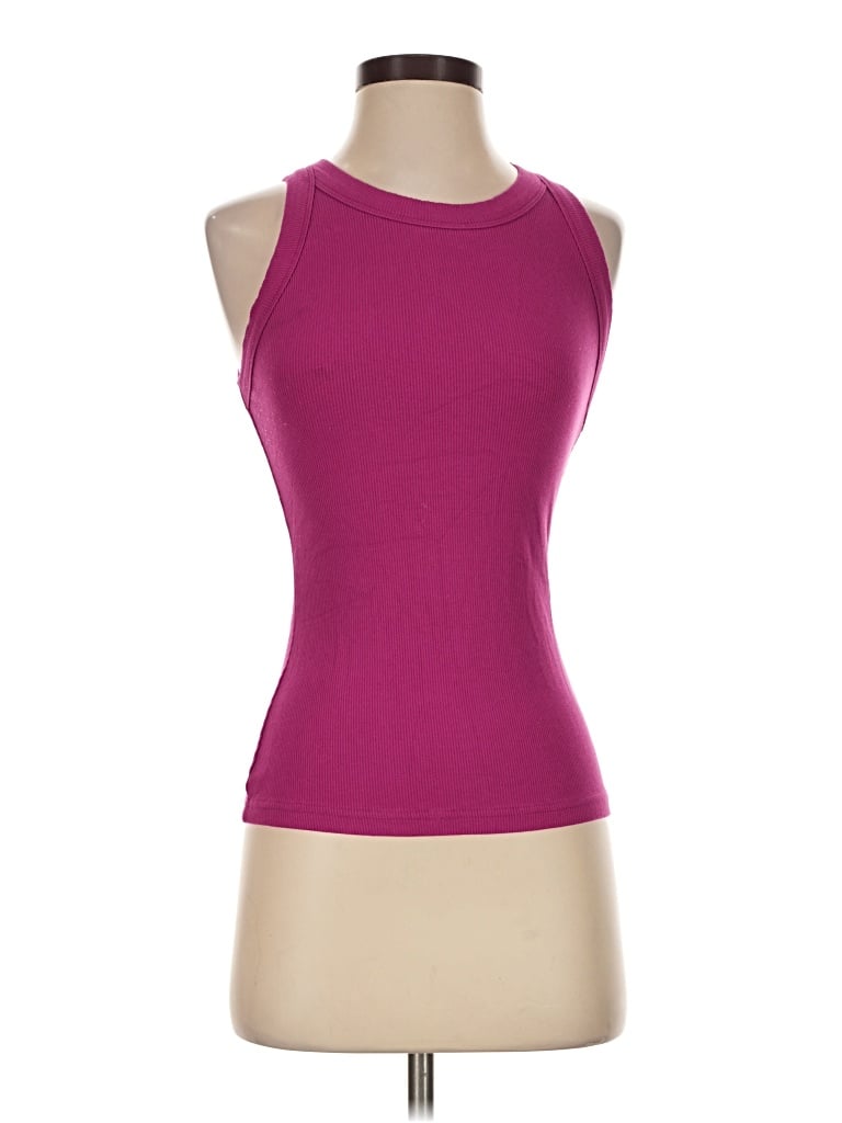 Pre-owned Chicme Tank Top Pink Halter Neckline Tops