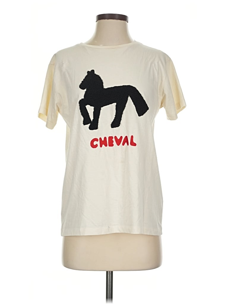 Pre-owned Compañía Fantástica Short Sleeve T-shirt In Ivory