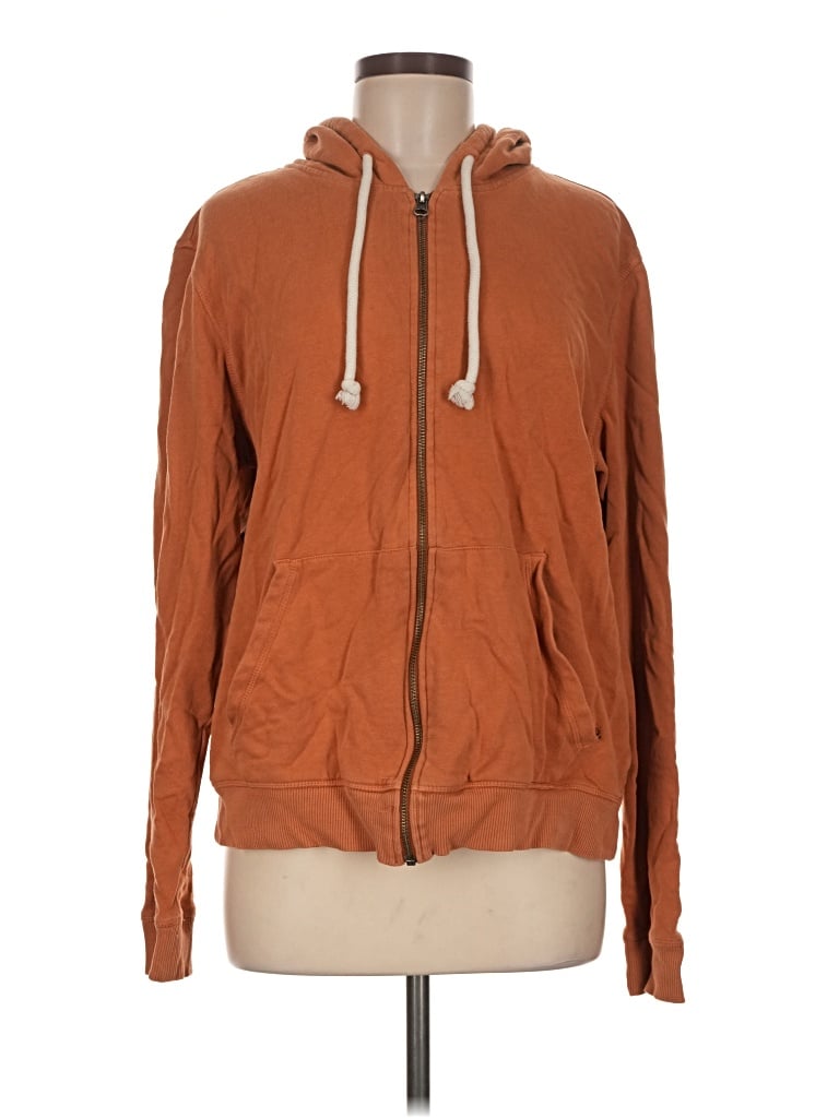 Pre-owned Pact Zip Up Hoodie In Brown