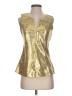 Tory Burch Metallic Gold Sleeveless Blouse Size 4 - photo 1