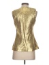 Tory Burch Metallic Gold Sleeveless Blouse Size 4 - photo 2