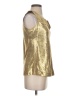 Tory Burch Metallic Gold Sleeveless Blouse Size 4 - photo 4