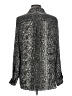Mossimo 100% Polyester Paisley Silver Long Sleeve Blouse Size L - photo 2