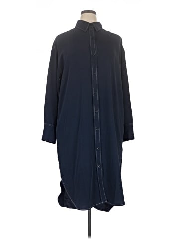 Madewell Contrast-Stitched Midi Shirtdress (view 1)