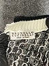 Brunello Cucinelli Metallic Silver Black 3/4 Sleeve Top Size XL - photo 7
