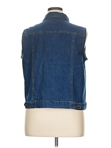 Woman Within Denim Vest (view 2)