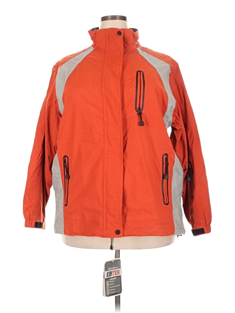 Pre-owned Eddie Bauer Windbreaker Jacket In Orange