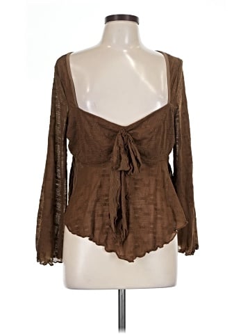 Shein Curve Long Sleeve Blouse (view 1)