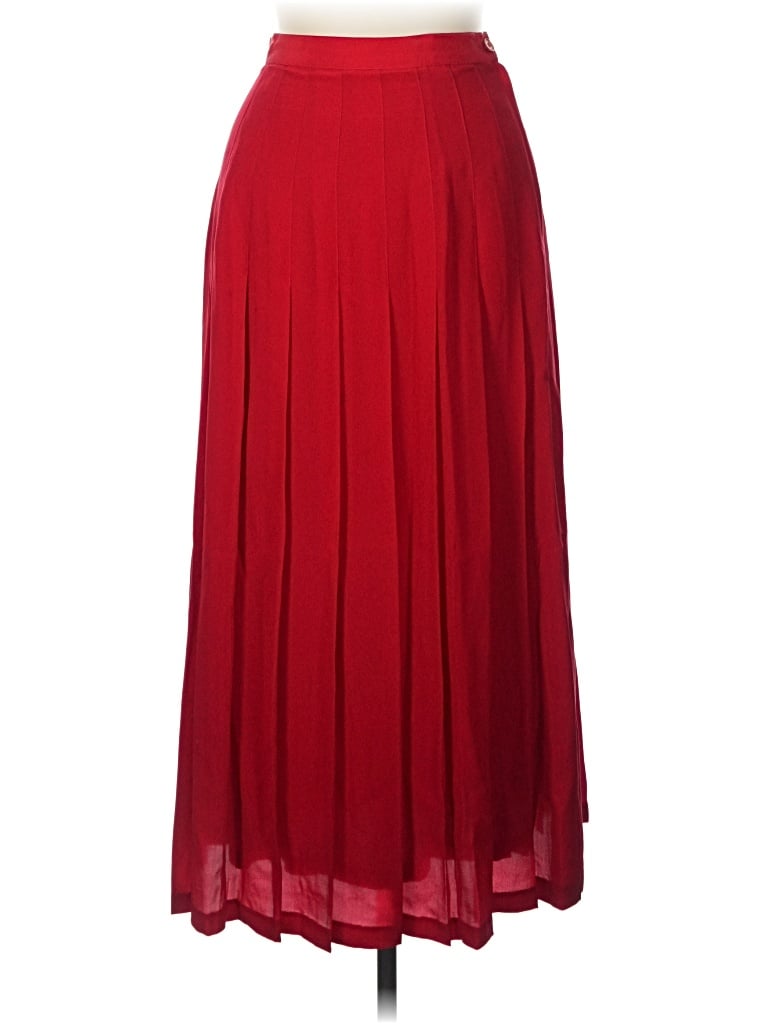 Pre-owned Kenar Silk Skirt In Red