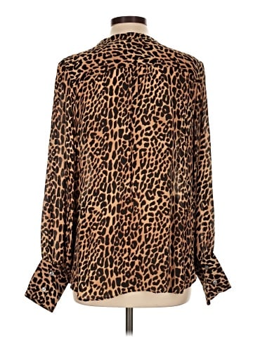 Elie Tahari Long Sleeve Silk Top (view 2)