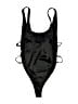 Motel Graphic Black One Piece Swimsuit Size L - photo 2