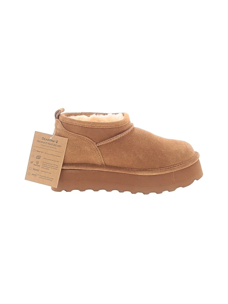 Pre-owned Bearpaw Ankle Boots In Tan