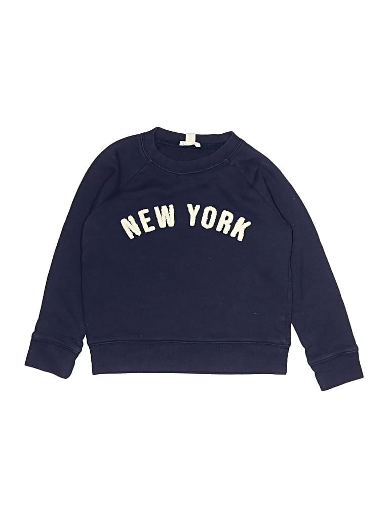 Pre-owned Crewcuts Kids' Pullover Sweater In Blue