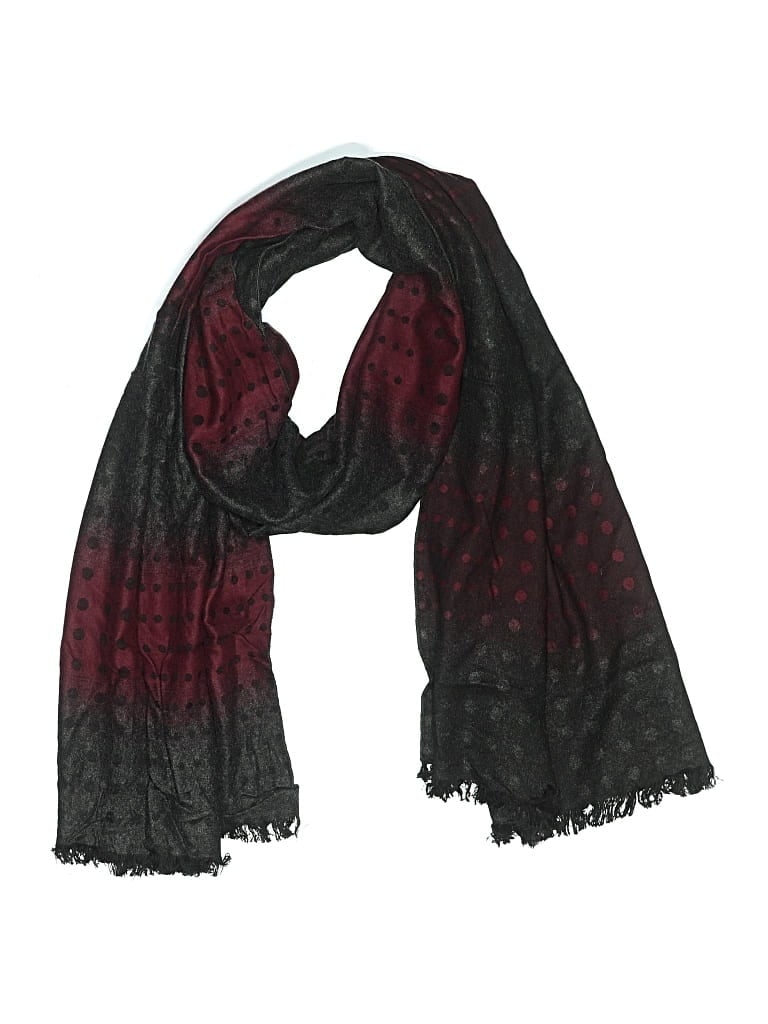 Pre-owned Assorted Brands Scarf In Burgundy
