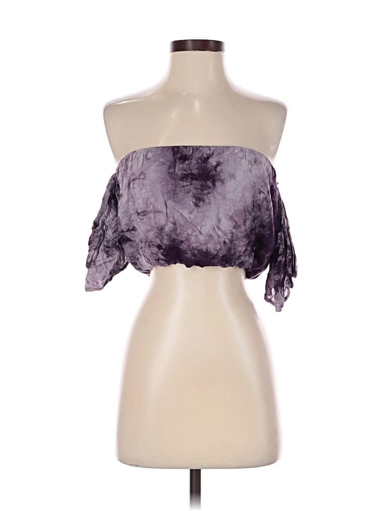 Pre-owned Wild Honey Tube Top Purple Strapless Neckline Tops