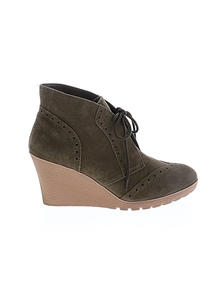 Pre-owned Mia Wedges In Green