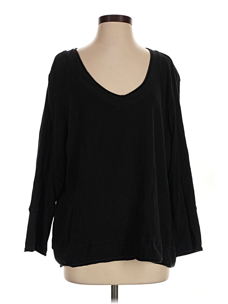 Pre-owned Avenue 3/4 Sleeve T-shirt In Black
