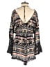 Millau 100% Rayon Paisley Black Romper Size XS - photo 2