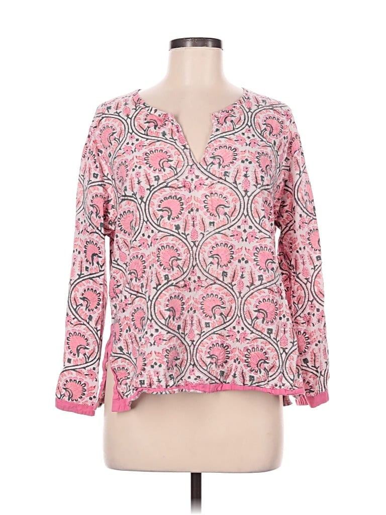 Pre-owned Madison 3/4 Sleeve Blouse In Pink