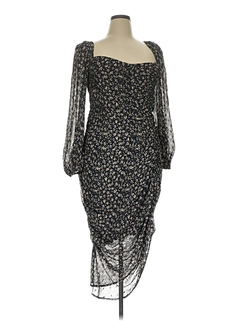 Pre-owned Floret Studios Cocktail Dress In Black