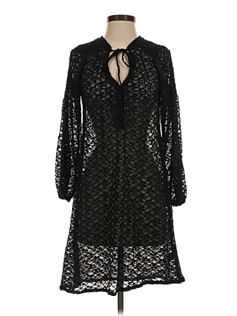Pre-owned Patterson J. Kincaid Swimsuit Cover Up In Black