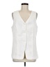 Gap White Sleeveless Button-Down Shirt Size M - photo 1