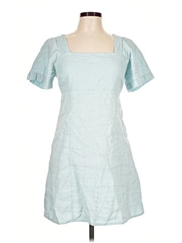 Madewell Square-Neck Mini Dress in 100% Linen (view 1)