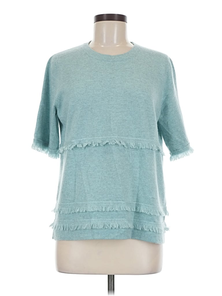 Pre-owned Repeat Cashmere Cashmere Pullover Sweater In Teal
