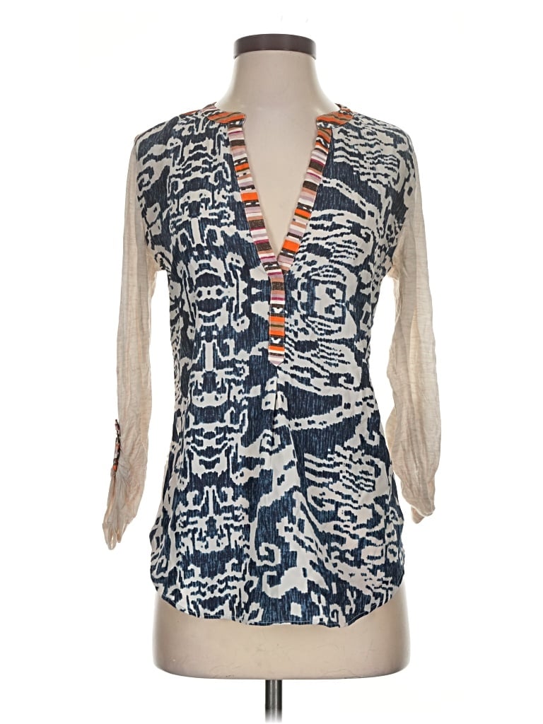 Pre-owned Tiny 3/4 Sleeve Blouse In Blue