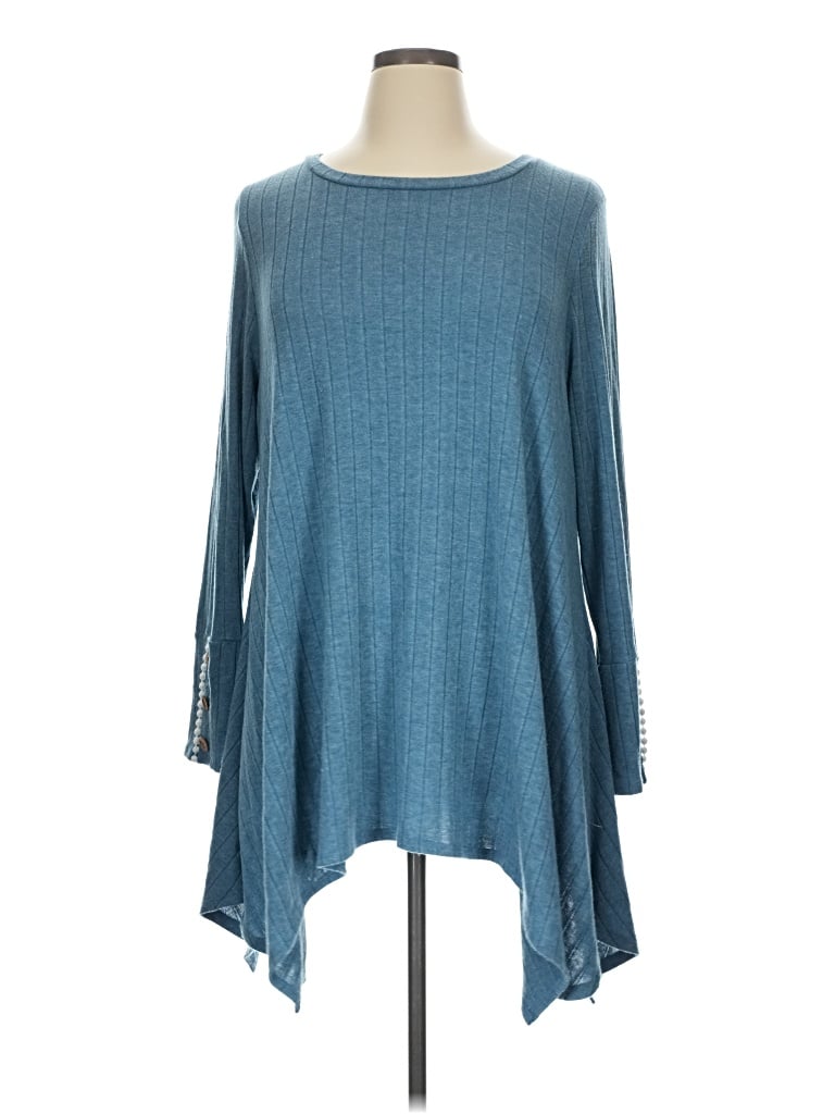 Pre-owned Honeyme 3/4 Sleeve T-shirt In Teal