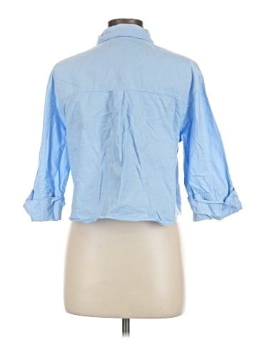 Zara 3/4 Sleeve Button-Down Shirt (view 2)