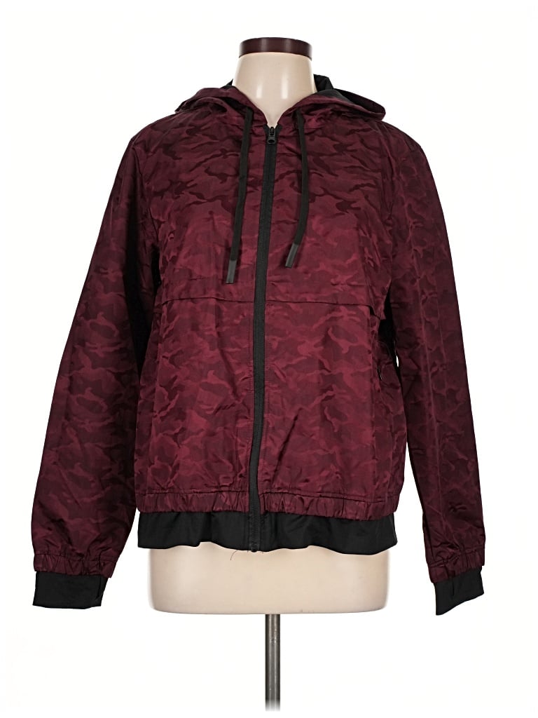 Pre-owned Spyder Windbreaker Jacket In Burgundy