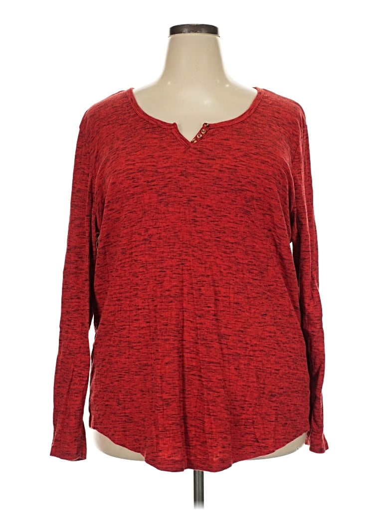 Pre-owned Derek Heart Pullover Sweater In Red